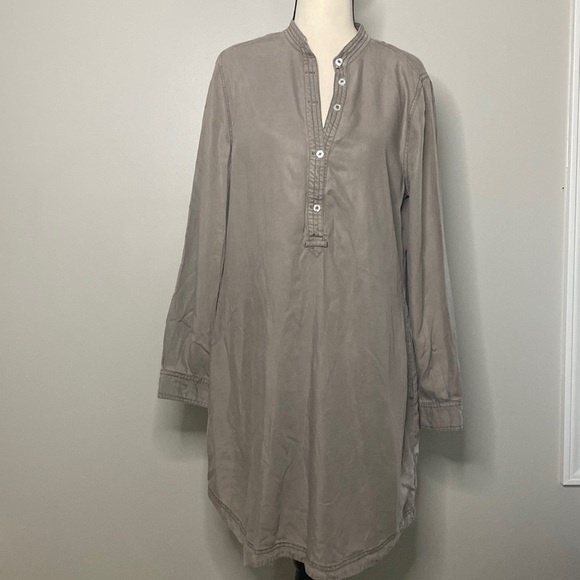 NWT Womens Kenneth Cole midi tencel button front fall casual shirt dress - Picture 1 of 7